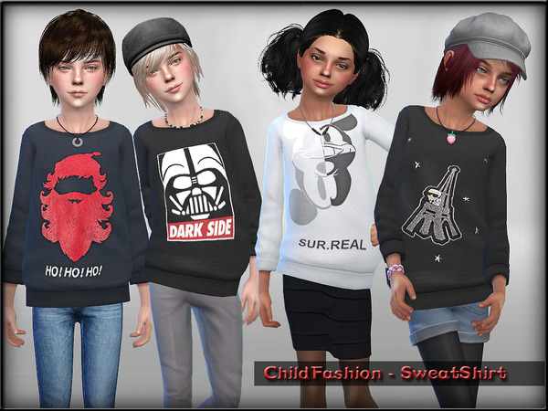 Sims 4 Child Fashion SweatShirt by ShojoAngel at TSR