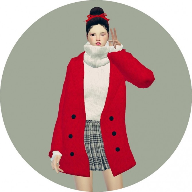 Sims 4 ACC winter coat single colors at Marigold