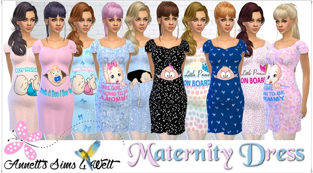 Sims 4 Maternity Dress at Annett’s Sims 4 Welt
