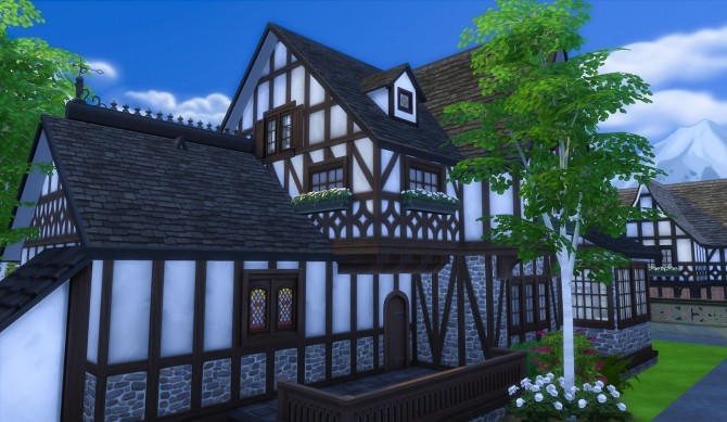Sims 4 The Burrow   A Tudor House for Windenburg at Simsational Designs