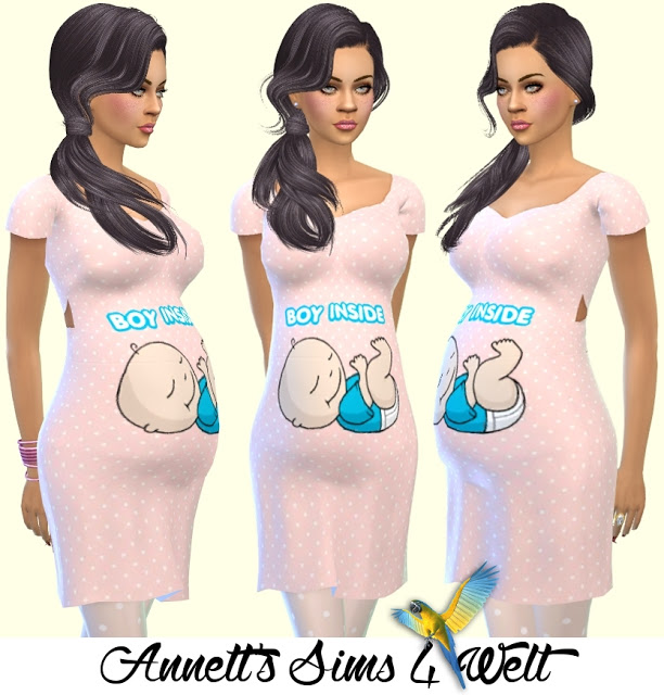 Sims 4 Maternity Dress at Annett’s Sims 4 Welt