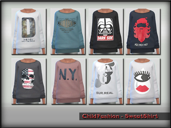 Sims 4 Child Fashion SweatShirt by ShojoAngel at TSR