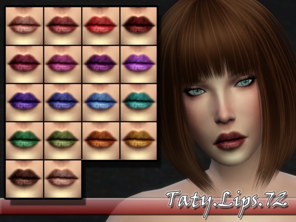 Sims 4 Taty Lips 72 by tatygagg at TSR