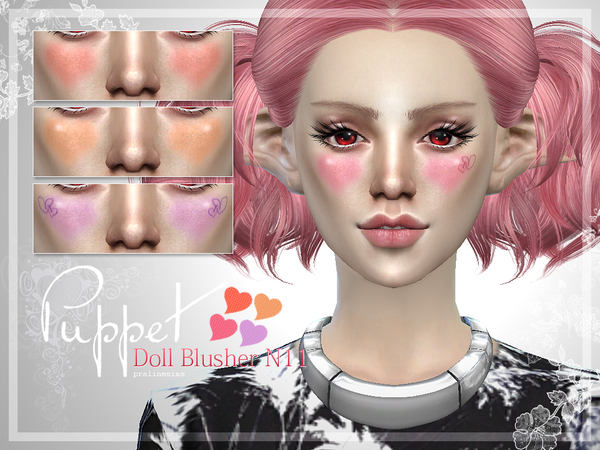 Sims 4 PUPPET Doll Blusher N11 by Pralinesims at TSR