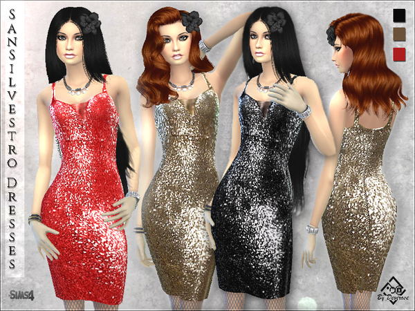 Sims 4 Sansilvestro Dresses by Devirose at TSR