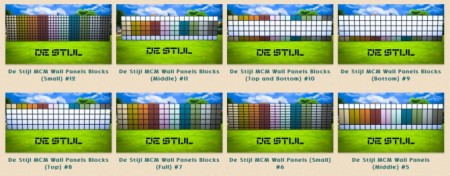 De Stijl walls by Rosana at Sims Network – SNW