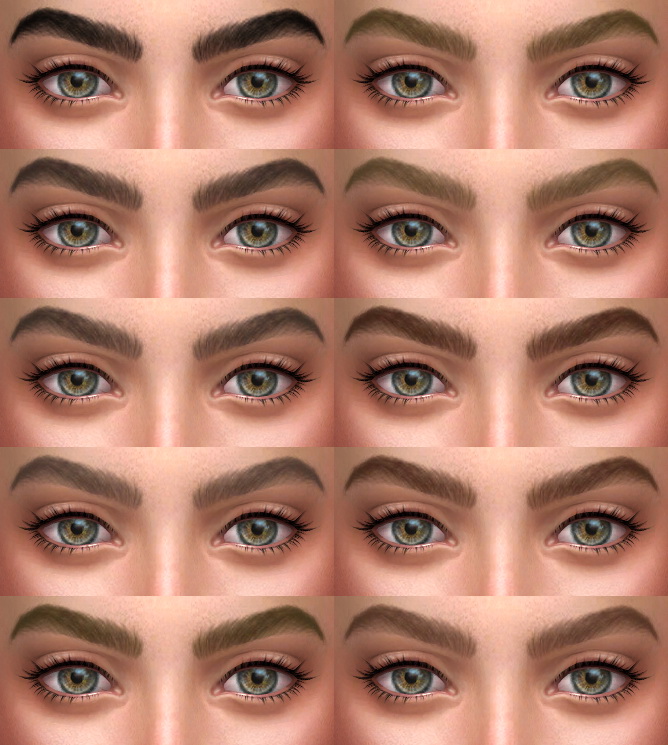 Sims 4 Eyeliners 01   04 + eyebrows 08 at Alf si