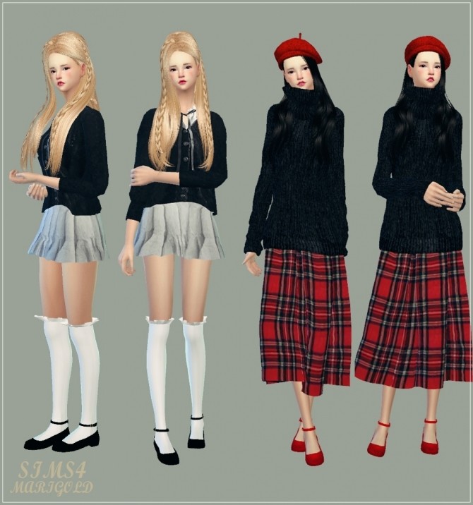 Sims 4 Ankle strap flat shoes at Marigold