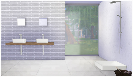 Sims 4 Gosik duo bathroom conversion at MIO