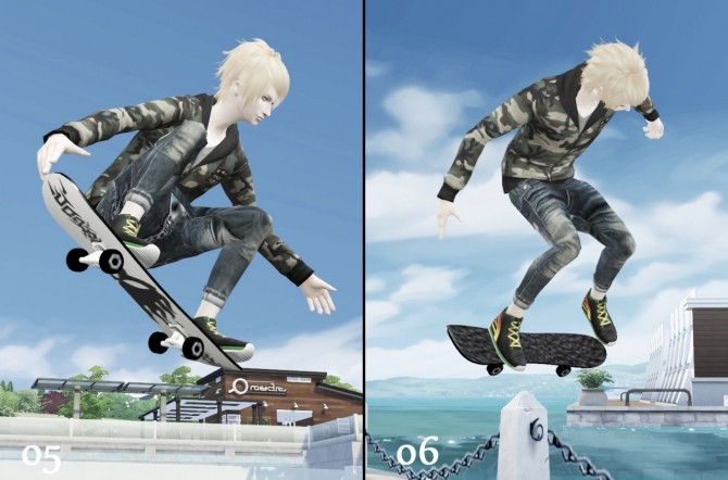 Sims 4 Skateboard poses at HANECO’S BOX