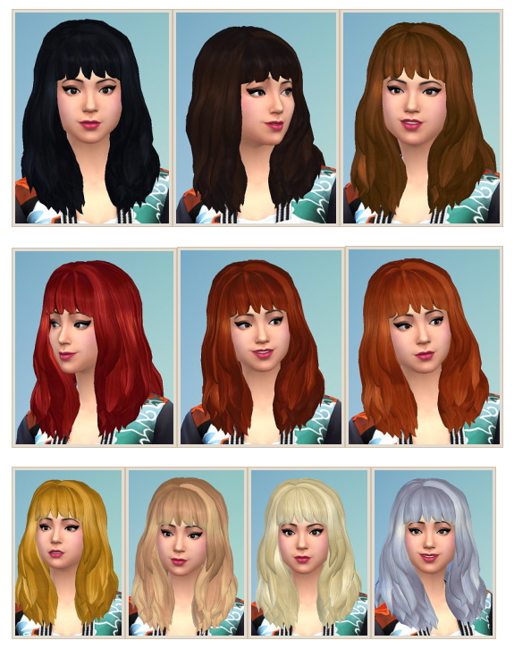 Sims 4 Dipped Hair with natural Colors at Birksches Sims Blog