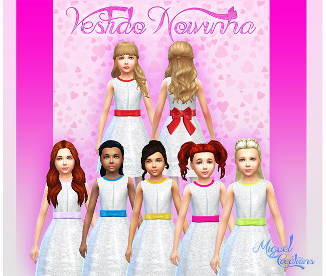Sims 4 Little bridesmaid dress at Victor Miguel