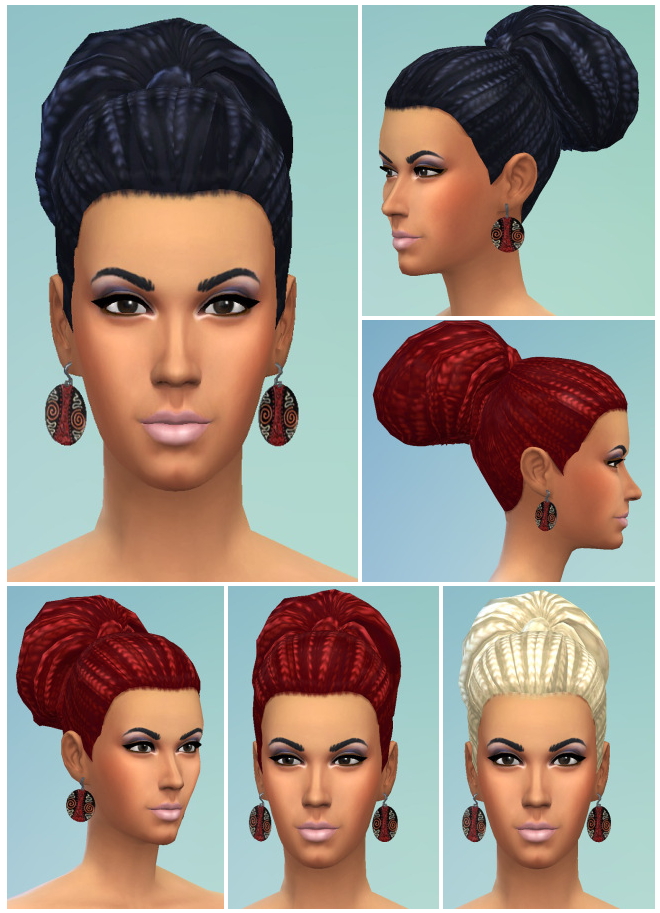 Sims 4 Braided and Thick Short Ponytail at Birksches Sims Blog