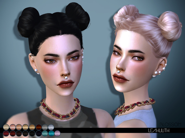 Sims 4 Blossom hair by LeahLilith at TSR