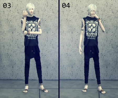 Male simple pose01 at HANECO’S BOX » Sims 4 Updates