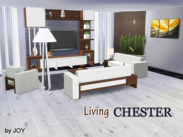 Sims 4 Living Chester by Joy at TSR