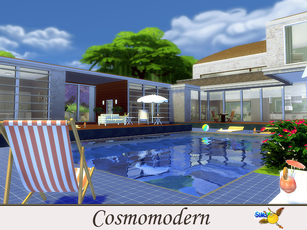 Sims 4 Cosmomodern house by evi at TSR