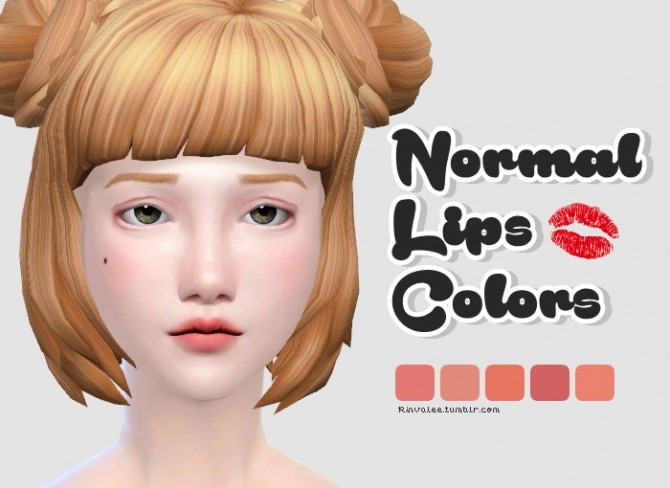 Sims 4 Normal Lips Colors at Rinvalee
