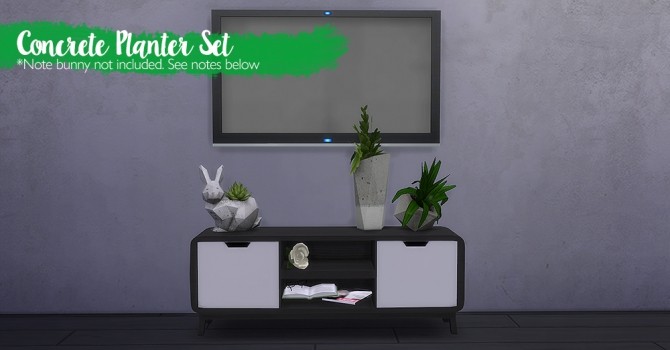 Sims 4 Concrete Planter Set at THINGSBYDEAN