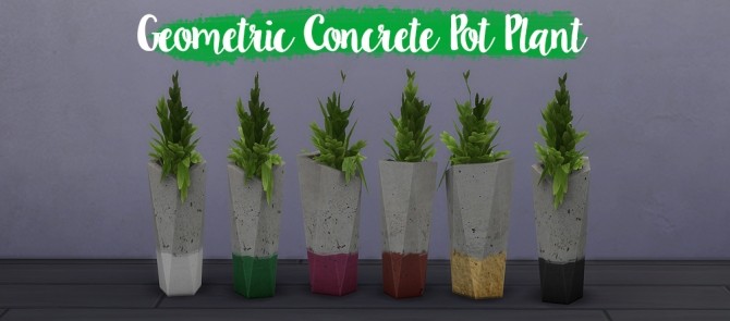 Sims 4 Concrete Planter Set at THINGSBYDEAN