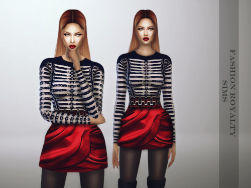 Sims 4 Silk Short Dress at Fashion Royalty Sims