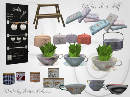 Kitchen Deco Stuff by ArwenKaboom at TSR » Sims 4 Updates