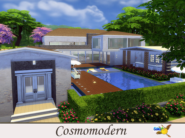 Sims 4 Cosmomodern house by evi at TSR
