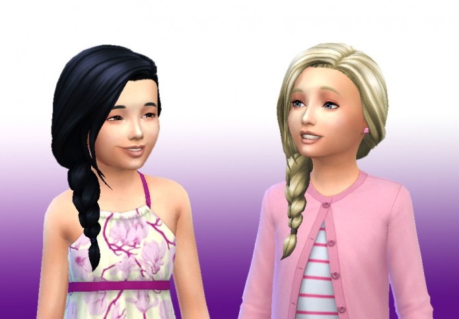 Sims 4 Braid Side for Girls at My Stuff