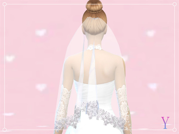 Sims 4 Wedding veil by Elza·Scarlet at TSR