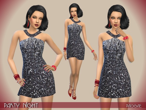 Party Night Dress By Paogae At Tsr Sims 4 Updates