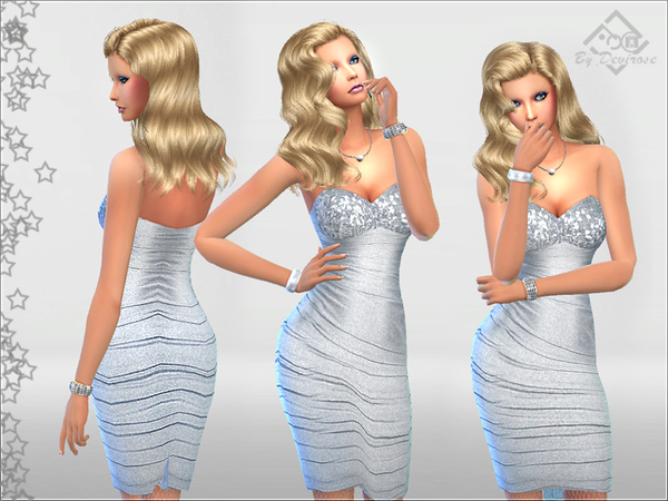 Sims 4 Shiny Dress by Devirose at TSR