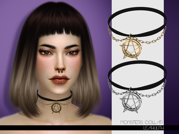 Sims 4 Monsters Collar by LeahLilith at TSR