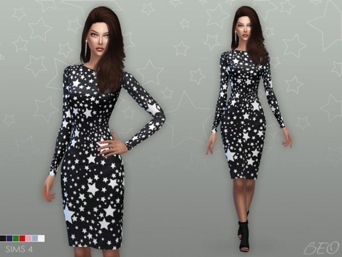 Sims 4 Stars dress at BEO Creations