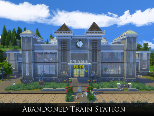 Sims 4 Abandoned Train Station Club by Schedels Asylum at TSR