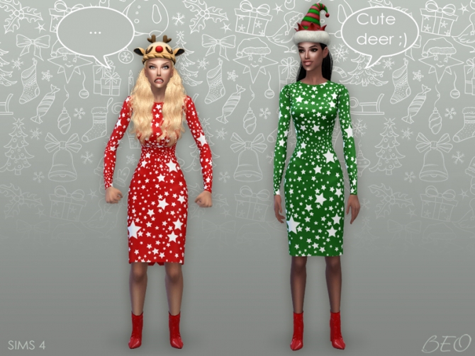 Stars dress at BEO Creations » Sims 4 Updates