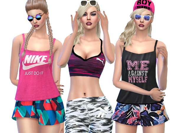 Sims 4 Sport Set 02 by Pinkzombiecupcakes at TSR