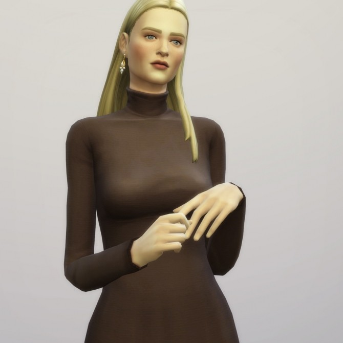 Sims 4 Turtle neck sweater dress at Rusty Nail