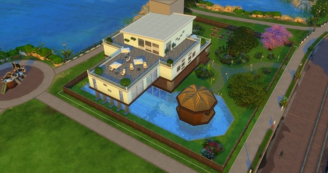 Sims 4 Vue Grande Modern Mansion by Jan Cimmerian at Mod The Sims