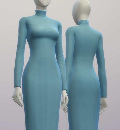 Sims 4 Turtle neck sweater dress at Rusty Nail