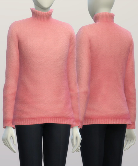 Sims 4 Turtleneck sweater F solid (16 colors) at Rusty Nail