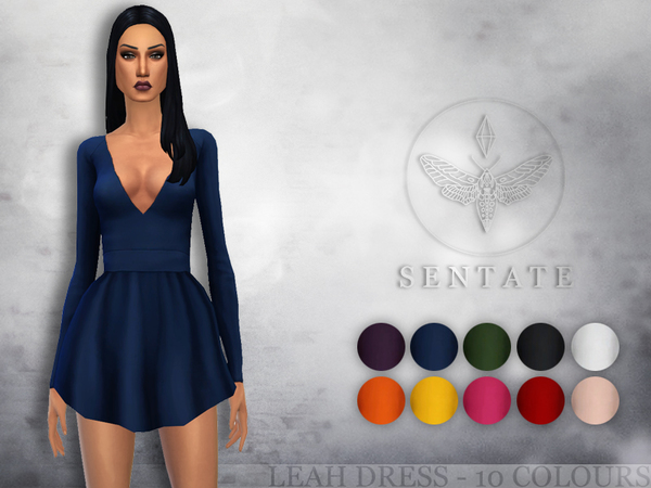 Sims 4 Leah Dress by Sentate at TSR