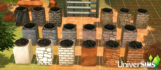 Sims 4 Exterior stone bins at L’UniverSims