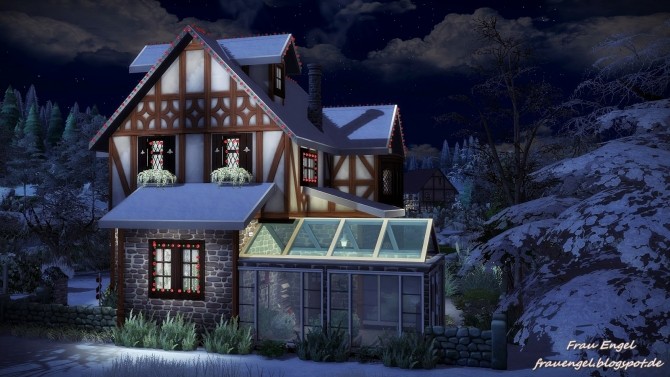 Sims 4 Tudor style house Happy New Year at Frau Engel