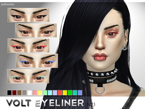 Sims 4 Volt Eyeliner N23 by Pralinesims at TSR