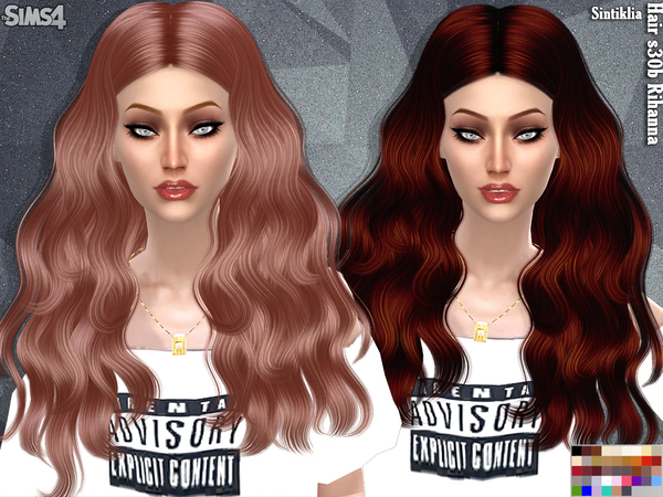 Sims 4 Hairset s30 Rihanna by Sintiklia at TSR