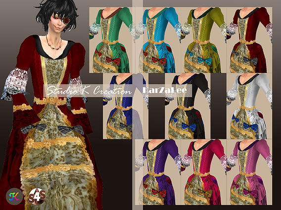 Sims 4 Versailles Chic Mariana dress at Studio K Creation