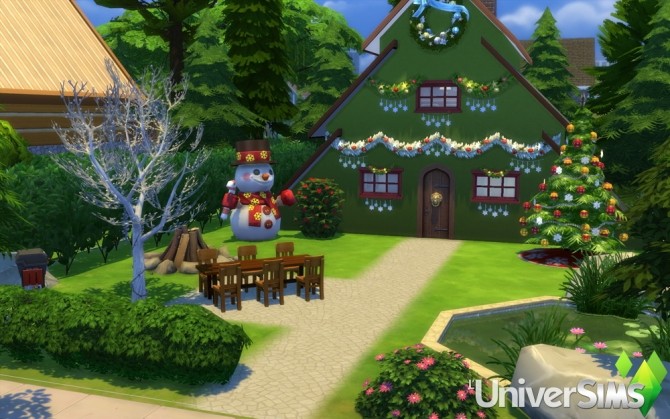 Sims 4 Christmas Tree house by Bouckie at L’UniverSims