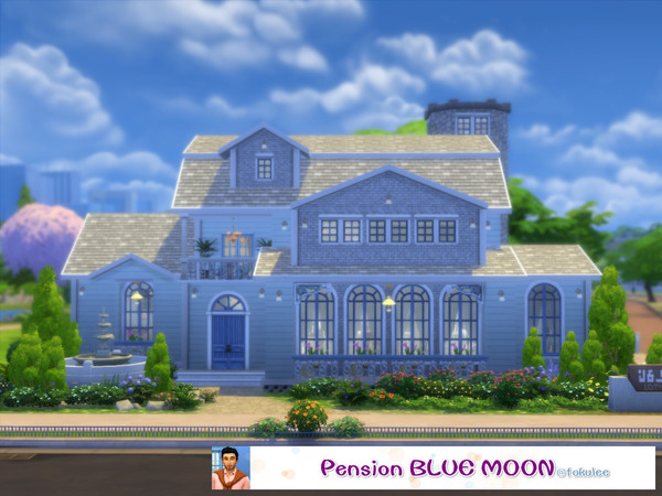 Sims 4 Pension Blue Moon by leetoku at TSR