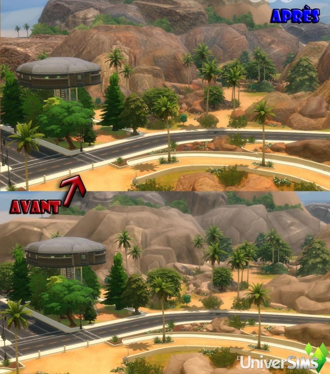 Sims 4 Rocky desert Oasis Springs textures at L’UniverSims
