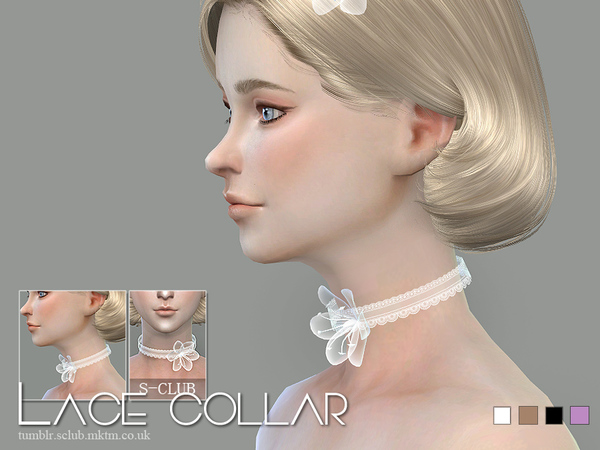 Sims 4 Lace collar 05 by S Club LL at TSR